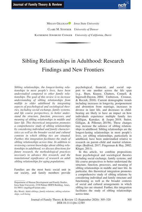 effects of sibling rivalry in adulthood|(PDF) Sibling Relationships in Adulthood: Research Findings and .